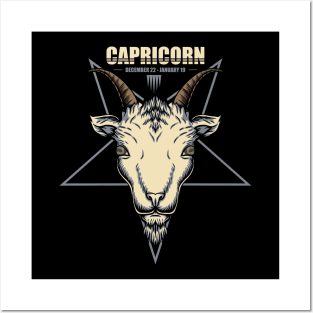 Capricorn Zodiac Astrology Sign Posters and Art